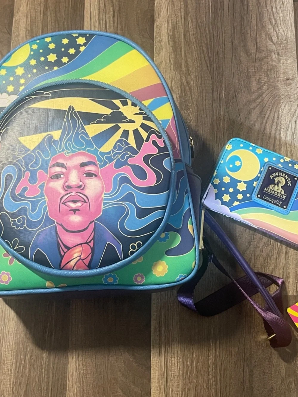 Jimi Hendrix mini backpack and Wallet Loungefly